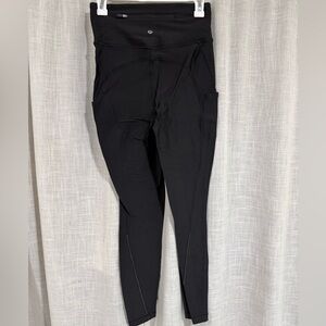 lululemon fleece lined black Leggings